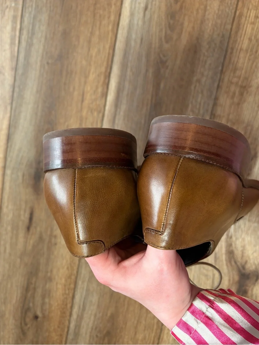 Cole Haan Men's Williams Plain Toe British Tan Leather Oxford Dress Shoes
